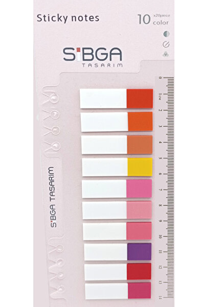 sibga tasarım Διαφανές έγχρωμο Postit Post-it Post It. Σελιδοδείκτης Σελιδοδε...