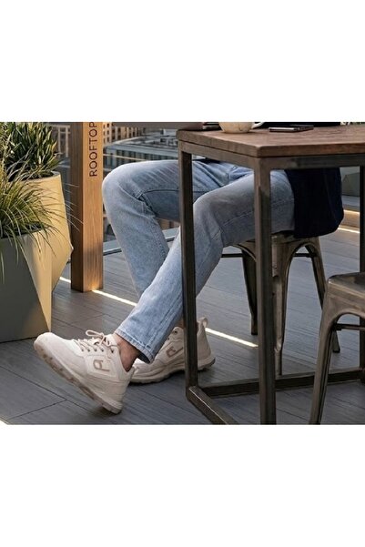 Guja 26Y572 Men's Beige Cream Genuine Leather Thick Design Walking Orthopedic...