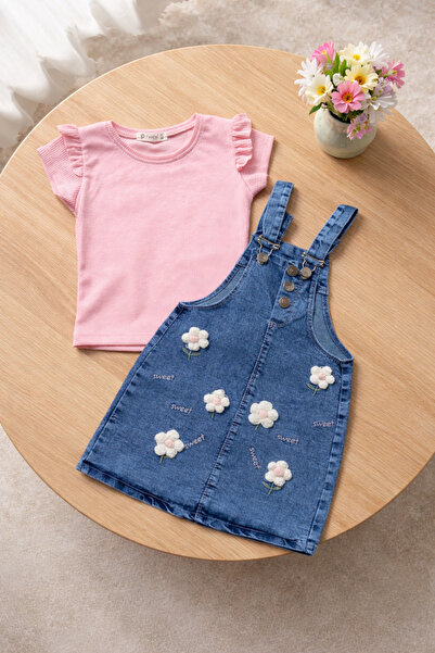 İray Κοριτσίστικο φλοράλ φόρεμα τζιν Με κέντημα – Καθημερινό, κομψό και άνετο...