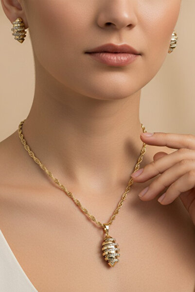 XUPING JEWELRY Stil Incisi/Xupıng Jewelry 14 Ayar Altın Kaplama Çizgi Model K...