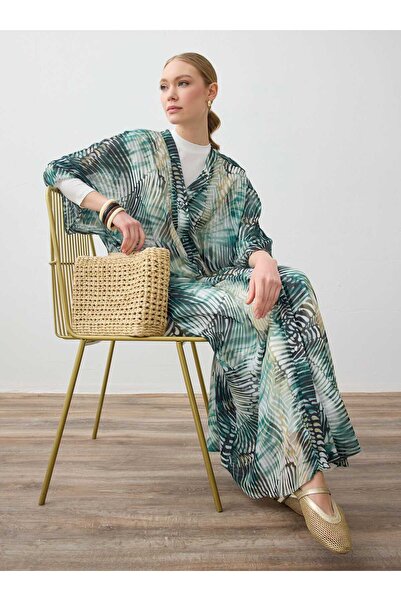 Refka Μακρύ σιφόν αμπάγια με σχέδια - Χακί με σχέδια -