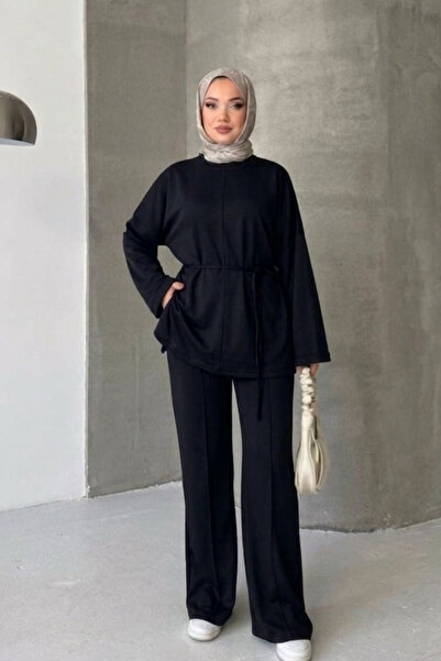 Thiff Hijab Tie-Front Oversize Modal Set