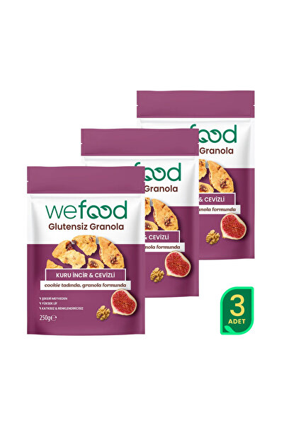 Wefood Glutensiz Granola Kuru İncir & Cevizli 250 gr 3'lü