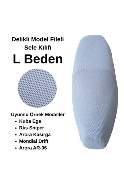 EŞREFOĞLU-EMA Motorcycle seat cover white size l