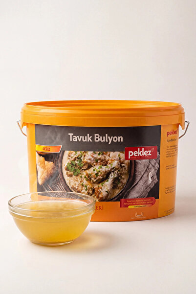 PEKLEZ Tavuk Bulyon Leziz 5 kg - Zengin Tavuk Lezzeti için Hazır Toz Bulyon