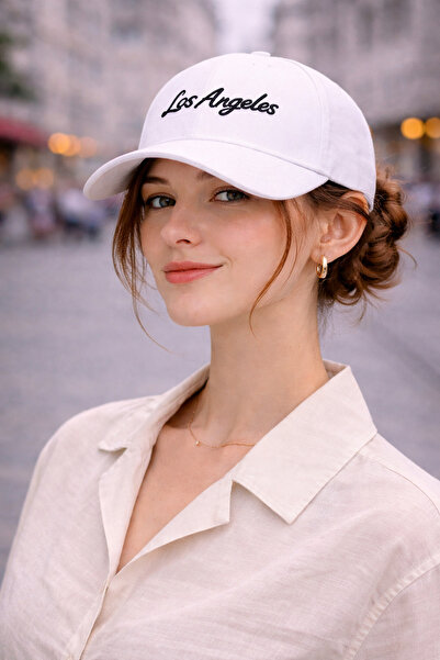 Zeramine 2024 Κεντημένο λευκό unisex καπέλο μπέιζμπολ Λος Άντζελες – Ρυθμιζόμ...