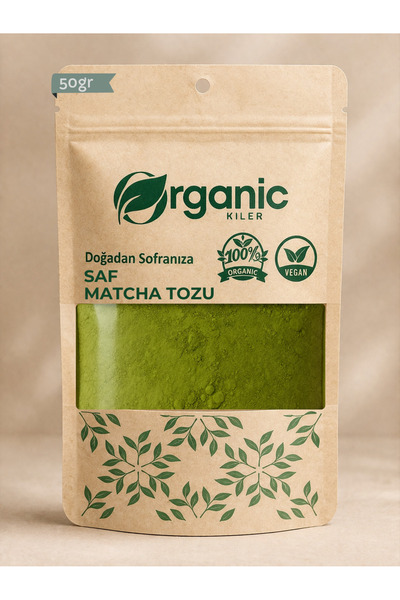 Organik Kiler Saf Matcha Çayı 50 gr - %100 Doğal Premium Matcha Tozu - Detoks...