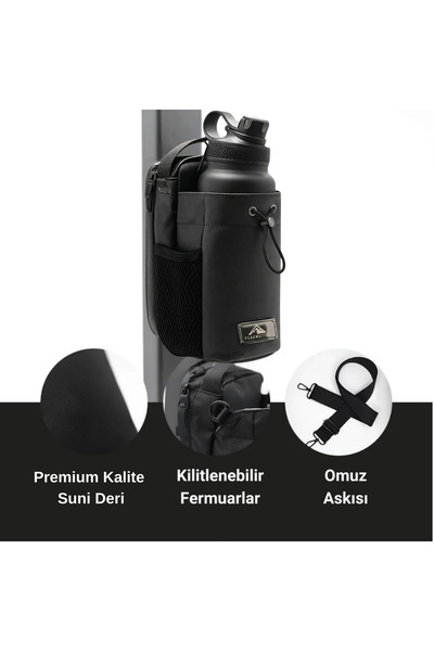 Store PeakMotion Manyetik Siyah Spor Çantası |Suya Dayanıklı Tasarım, Çok Böl...