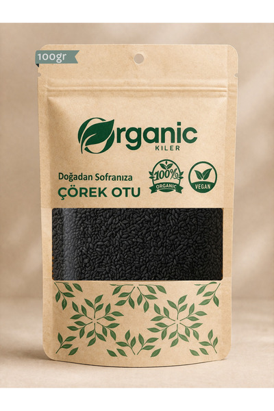 Organic Kiler Doğal Katkısız Çörek Otu 100gr – Şifalı Tohum , Diyet Dostu