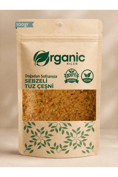Organic Kiler Sebzeli Tuz Çeşni 100 gr – Doğal Baharat Karışımı – Katkısız ve...