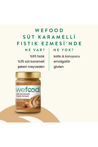 Wefood Süt Karamelli Fıstık Ezmesi 300 gr