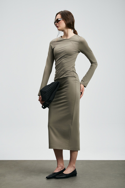 Lufian Γυναικείο φόρεμα Helena ανοιχτό πράσινο