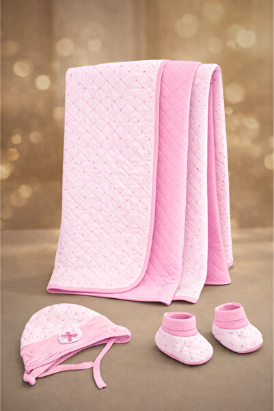 Tomuycuk Şapka & Ayakkabılı Kapitone Bebek Battaniyesi - Pembe Puset & Bebek ...