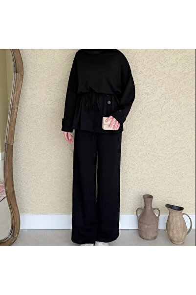 Molly Nelly Γυναικείο Σετ Φούστα Casual με Κουμπιά Μπλούζα και Παντελόνι