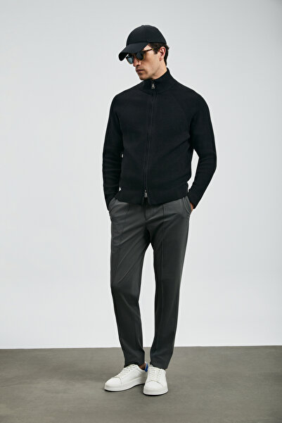 Lufian Ανδρικό παντελόνι Chino Simon Smart εφαρμοστό Πράσινο