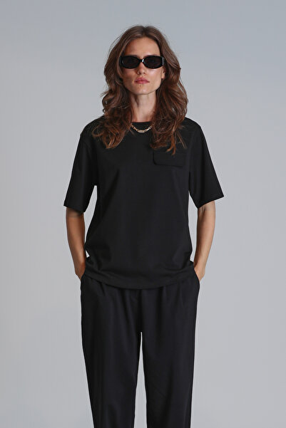 Lufian Γυναικείο T-Shirt Veronica Black Regular Fit