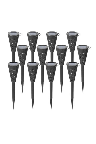 Bibilel Σετ 12 Ηλιακών Λαμπτήρων LED, Κωνικό Σχέδιο, για Κήπο, 5 W, Bibilel, ...