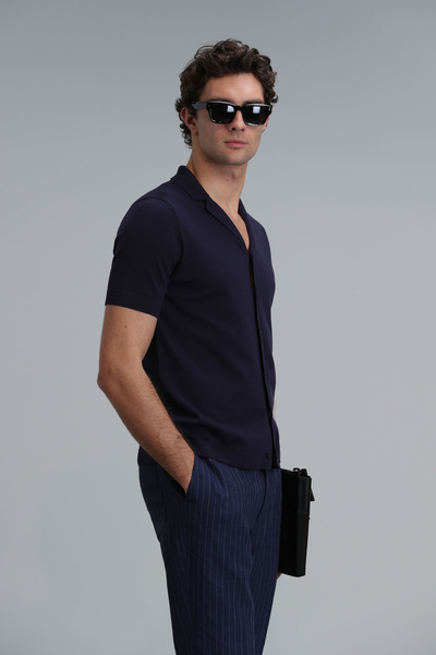 Lufian Ανδρικό πουλόβερ Navy Blue - Καλύτερο μοντέλο