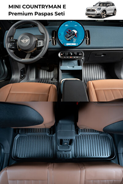 Elektrikli Pazar Mini Countryman U25 EV 3D Havuzlu Paspas Seti – Tam Uyumlu, ...