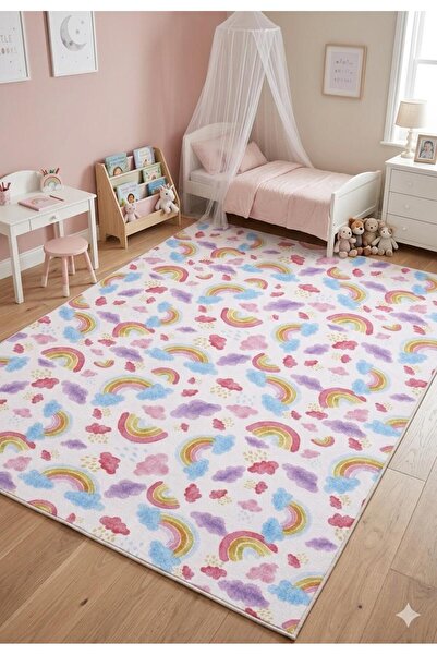 venucci home & living Simurg Yumuşak Kaymaz Taban Post Peluş Shaggy Salon Otu...