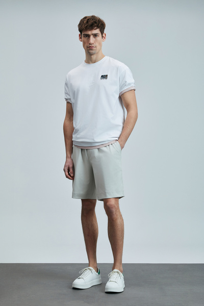 Lufian Moon Men's Shorts Tracksuit Stone