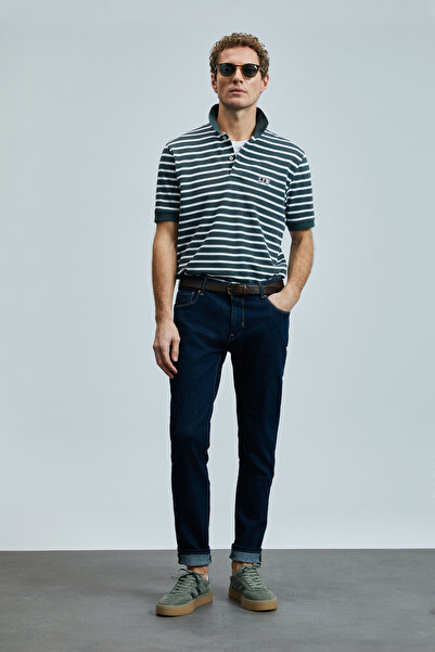 Lufian Ανδρικό παντελόνι Frencesco Smart Jean Slim Fit Μπλε