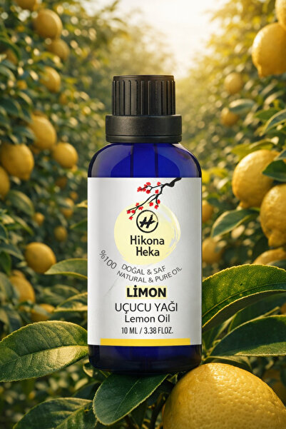 Hikona Heka Limon Uçucu Yağı (LEMON ESSENTİAL OİL)%100 Saf Ve Doğal 10 ml