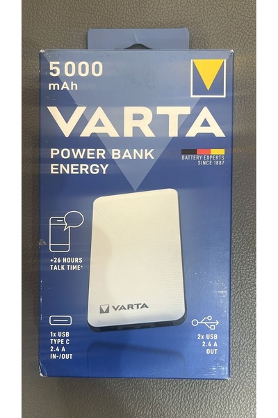 Varta Power Bank Energy 5000 mAh (Resmi Distribütör Garantili)