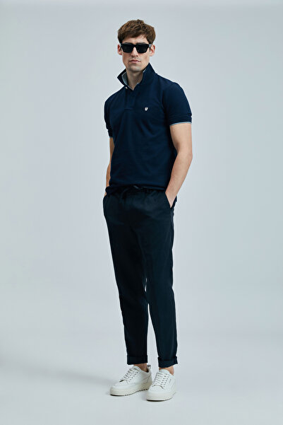 Lufian Laon Smart ανδρικό μπλουζάκι πόλο Navy Blue