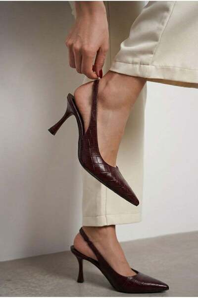 v.s.h velvet Γυναικείο βραδινό φόρεμα Crocodile Crocodile Skin Pointed Toe 7c...