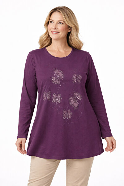 Mutlu City Γυναικείο χτενισμένο βαμβακερό τουνίκ για μητέρες μέσης και μεγαλύ...