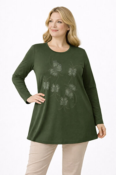 Mutlu City Women's Combed Cotton Tunic for Middle-Aged and Older Mothers 4745