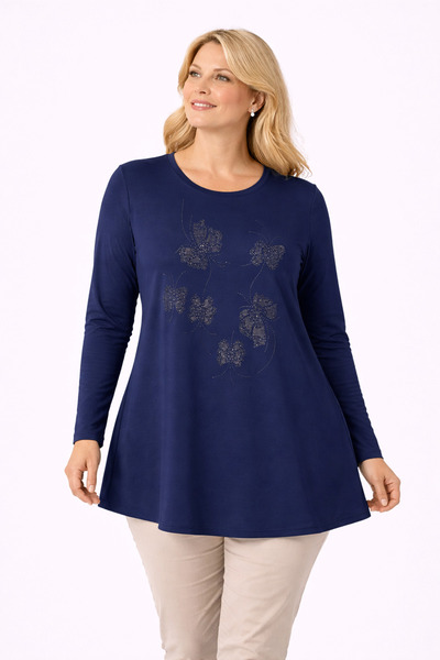 Mutlu City Women's Combed Cotton Tunic for Middle-Aged and Older Mothers 4745