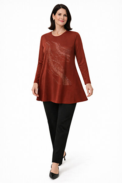 Mutlu City Γυναικείο χτενισμένο βαμβακερό τουνίκ για μητέρες μέσης και μεγαλύ...