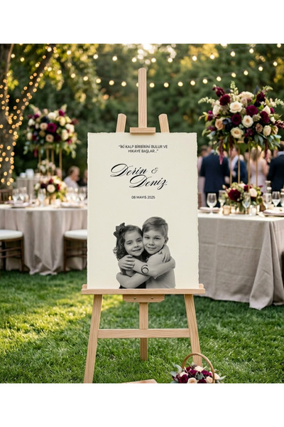photonom Kişiye Özel Çocukluk Fotoğraflı Karşılama Panosu | Nişan & Düğün Gir...