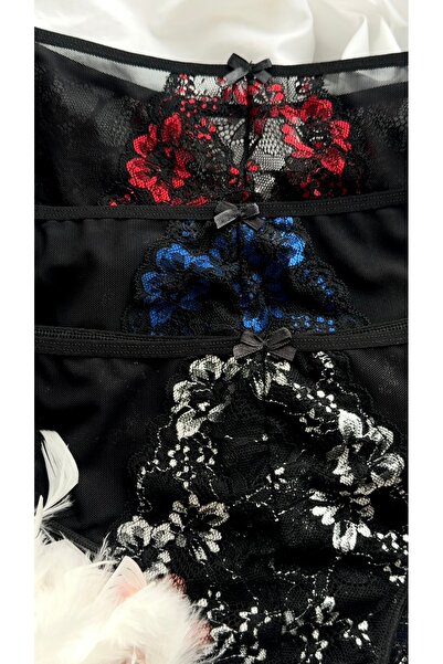 YOYYO Σετ 3 τεμαχίων δαντελωτά εσώρουχα μεγάλου μεγέθους