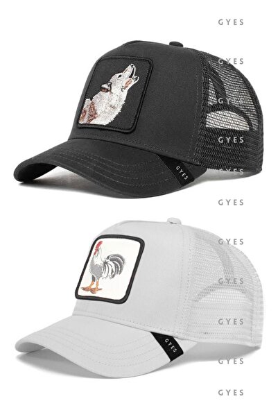 GYES Αθλητικό καπέλο με φιγούρες ζώων Unisex Σετ 2 ρυθμιζόμενων πλάτης