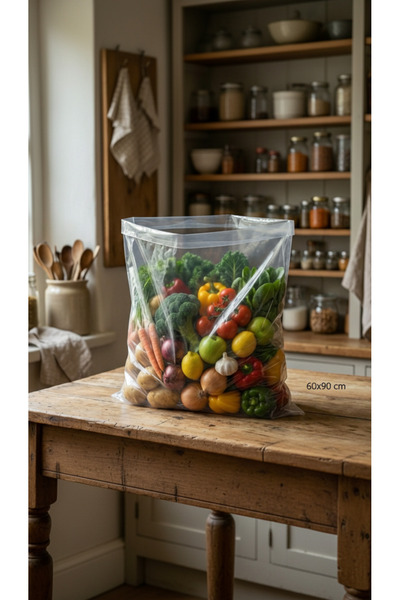 Home Şeffaf Naylon Poşet 1kg. 60cmX90cm