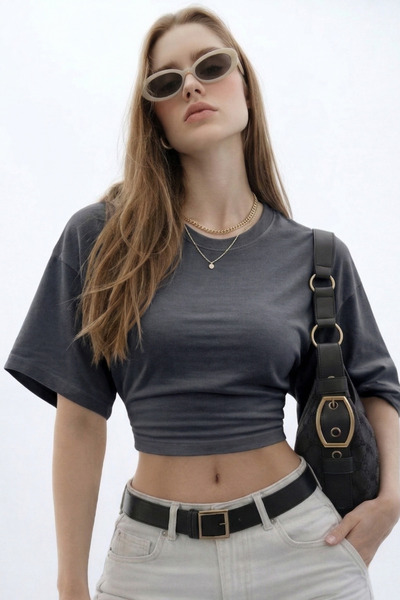 COMBİNE MİCHAİL Γυναικεία μπλούζα με λεπτομέρεια στη μέση και σμάλτο στον ιμά...