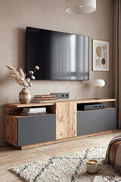 Yurudesign Future Tv Ünitesi Fr6-aa Çam-antrasit