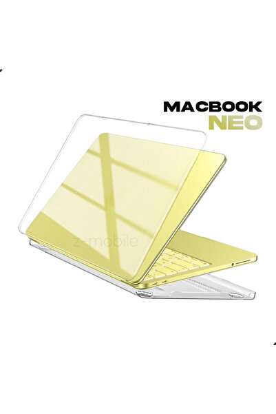ZMOBILE Macbook Neo 13 inç A3404 Uyumlu Kapak Kılıf Şeffaf Parlak Premium Tam...
