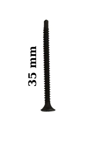 Netzerkoz 1adet 3,5x35 Matkap Uçlu Siyah Alçıpan Vidası-35 mm Akıllı Alçı Lev...