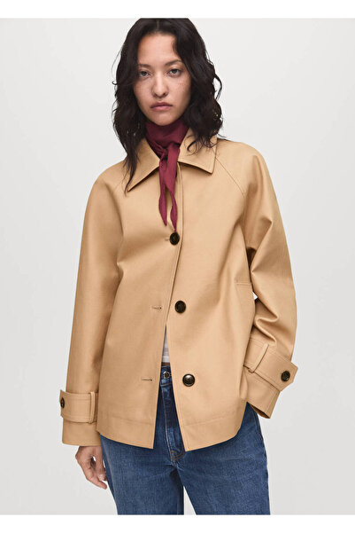 MANGO Woman Apoletli oversize parka