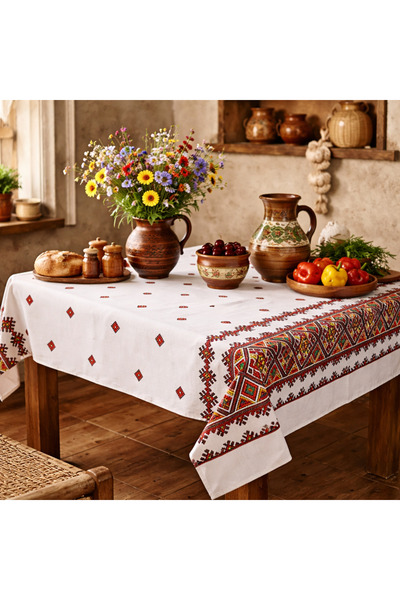 OEM Cotton tablecloth with traditional motifs 150×240 cm