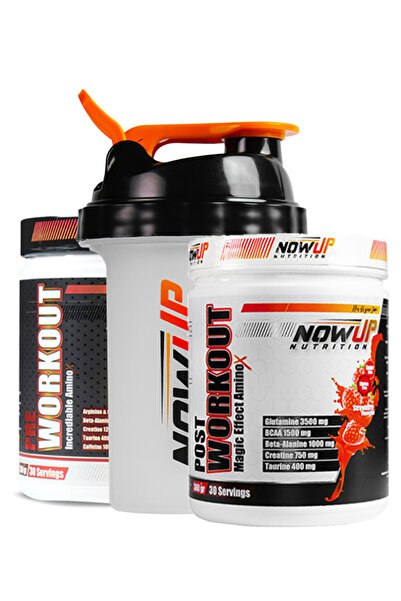 NOWUP NUTRITION Soluksuz Paketi | Pre-Workout + Post-Workout + Shaker