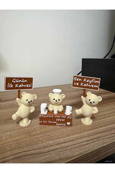 Genel Markalar Minik Barista Kahve Köşesi Biblo Ayıcık 3'lü Seti