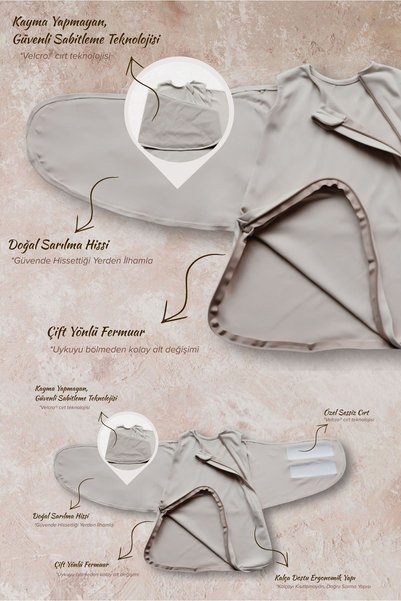 Qundaq Premium Hip-Friendly Ergonomic Newborn Swaddle Set - Safe Sleep