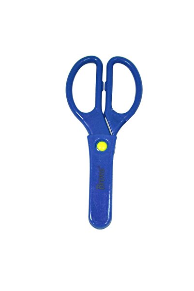 Brons Koruma Kılıflı Öğrenci Makası BR-702 - Mavi