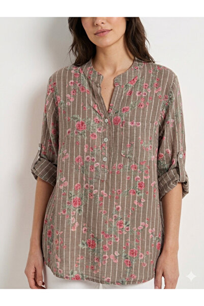 della moor Women's Mink Italian Line and Floral Patterned Fakir Cufflink Judg...