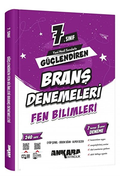 Ankara Yayıncılık ANKARA YAY. 7.SINIF GÜÇLENDİREN FEN BİLİMLERİ BRANŞ DENEMELERİ